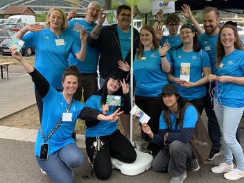 Teilnehmende und Mitarbeitende des CJD waren auf dem InkuFest in Dillingen