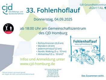 Zum 33.Mal findet der Fohlenhoflauf im CJD Homburg statt