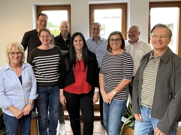 Das verantwortliche CJD-Team mit seinem Besuch aus der Zentrale