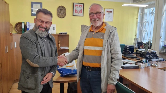 Die beiden Organisatoren des Austauschs: Aus dem CJD Homburg Peter Schäfer, rechts im Bild