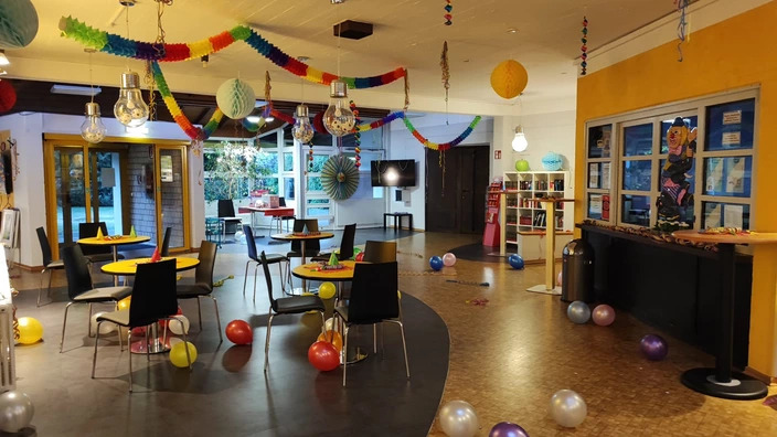 Geschmücktes Gemeinschaftszentrum im CJD 