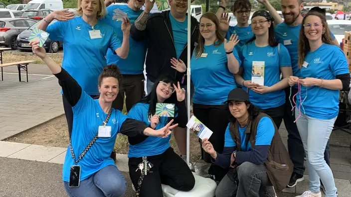 Teilnehmende und Mitarbeitende des CJD waren auf dem InkuFest in Dillingen