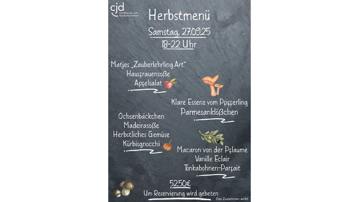 Herbstmenü im Café Zauberlehrling des CJD Homburg