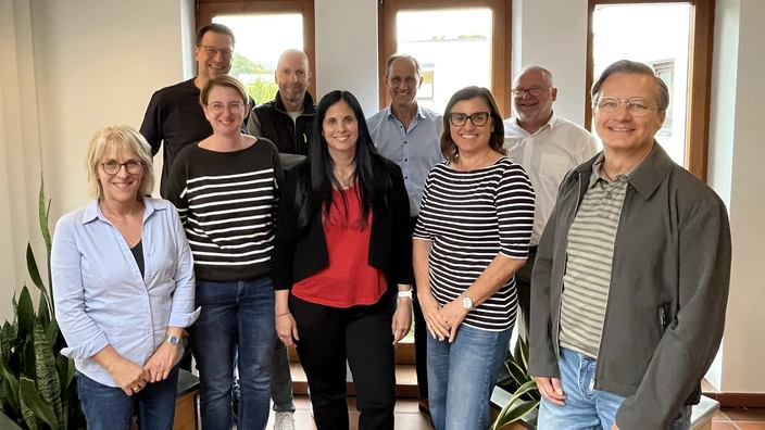 Das verantwortliche CJD-Team mit seinem Besuch aus der Zentrale