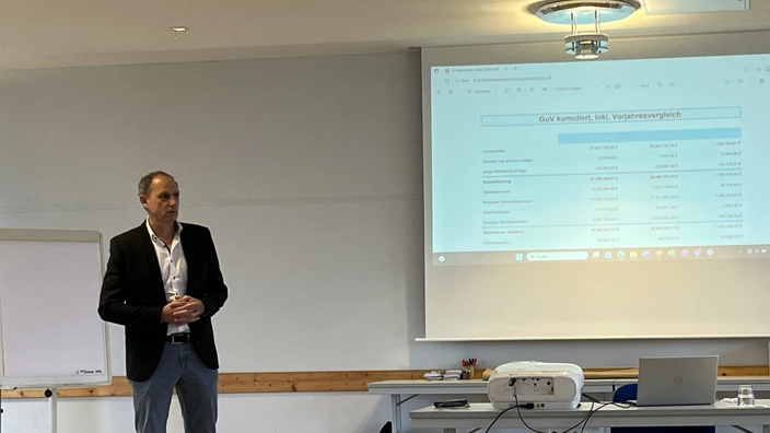 Geschäftsführer Dieter Thielen gab einen Überblick 