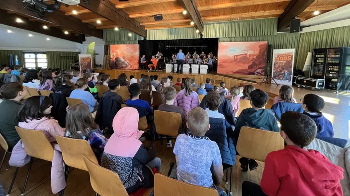 Die aula war voll