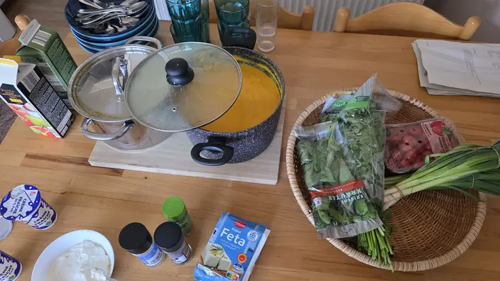 Vorspeise  Suppe und Salat