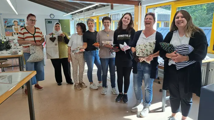 Nähworkshop beim Gesundheitstag der Mitarbeitenden
